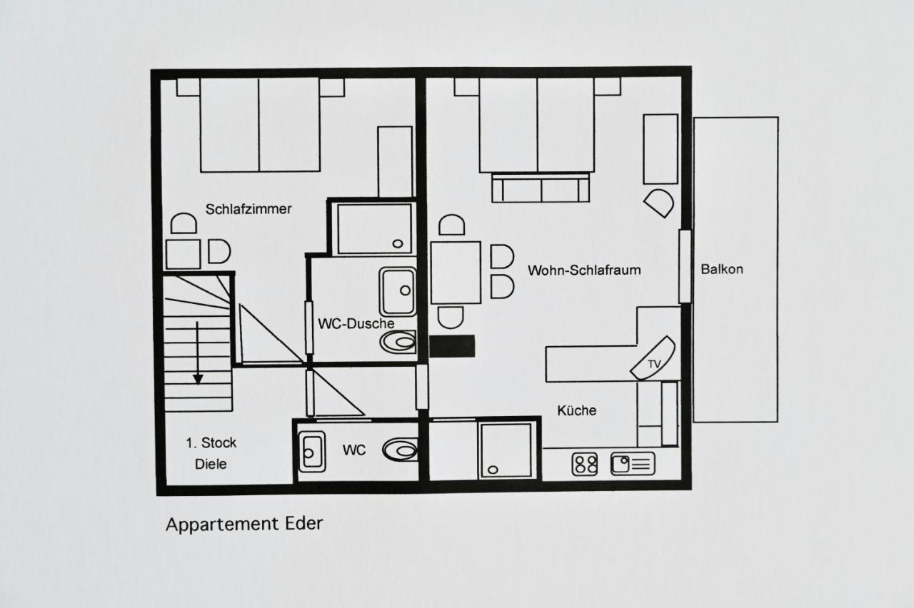 Appartement Eder Lähn Esterno foto